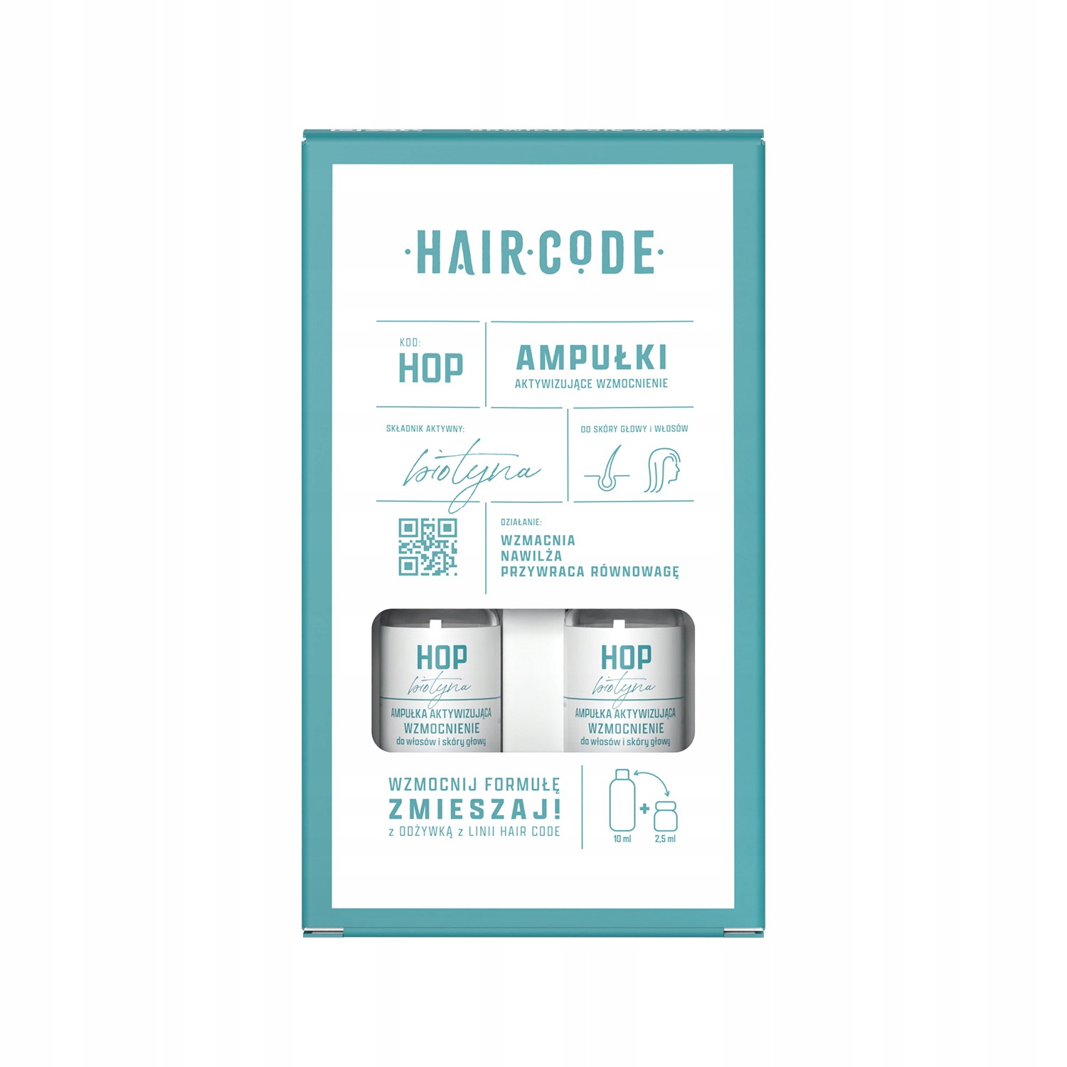 HAIR CODE Ampułki wzmacniające HOP 4x5 ml