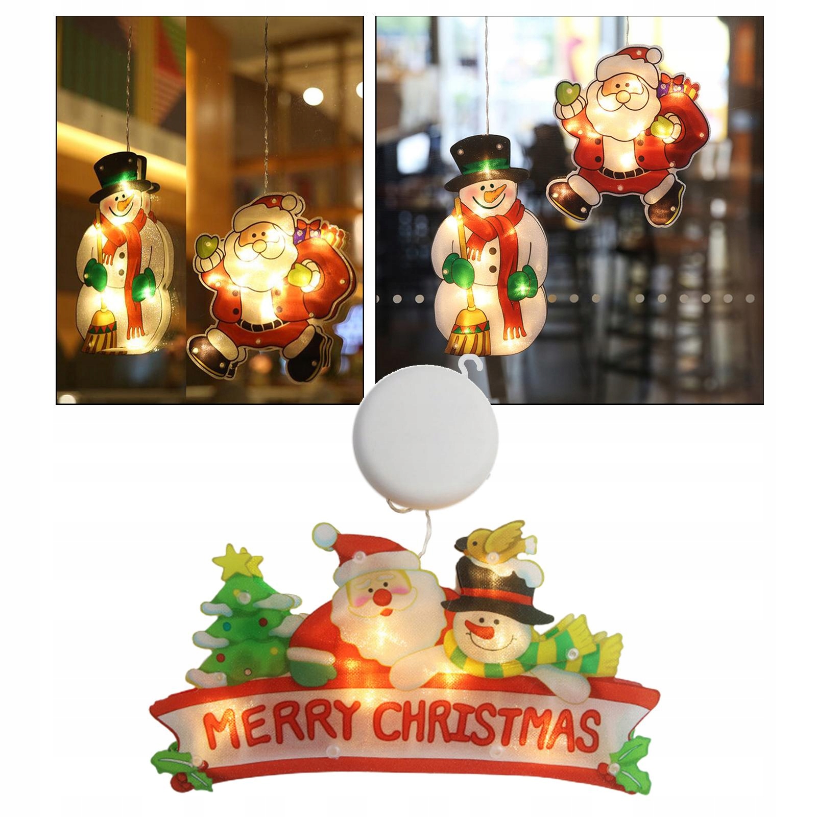 Xmas Santa Snowman LED Light Christmas Merry Rodzaj figurka