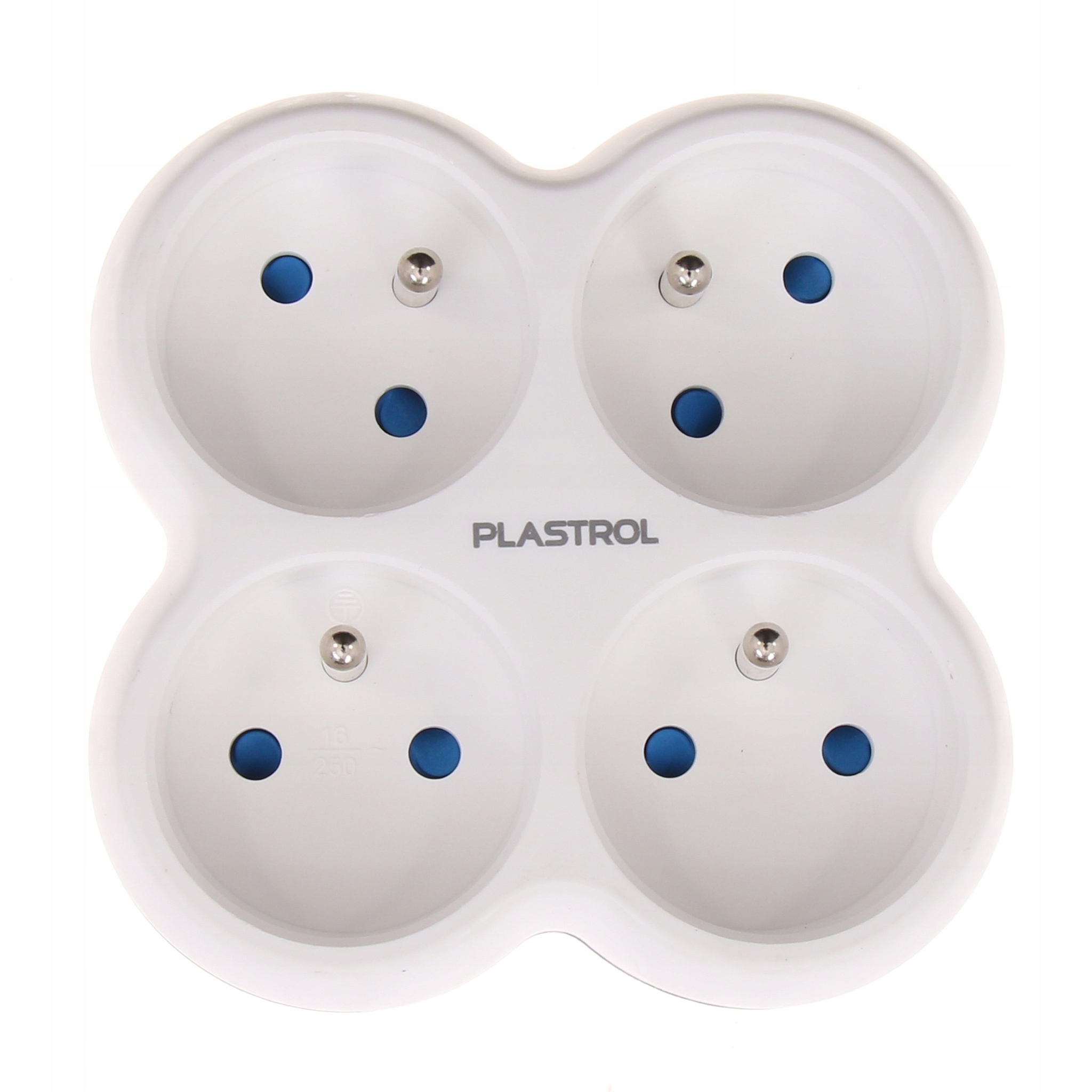 Rozgałęźnik czterokrotny 4 gniazda okrągłe z bolcem Marka Plast-Rol