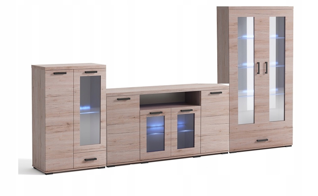 Meblościanka zestaw mebli KART 4 dąb sonoma