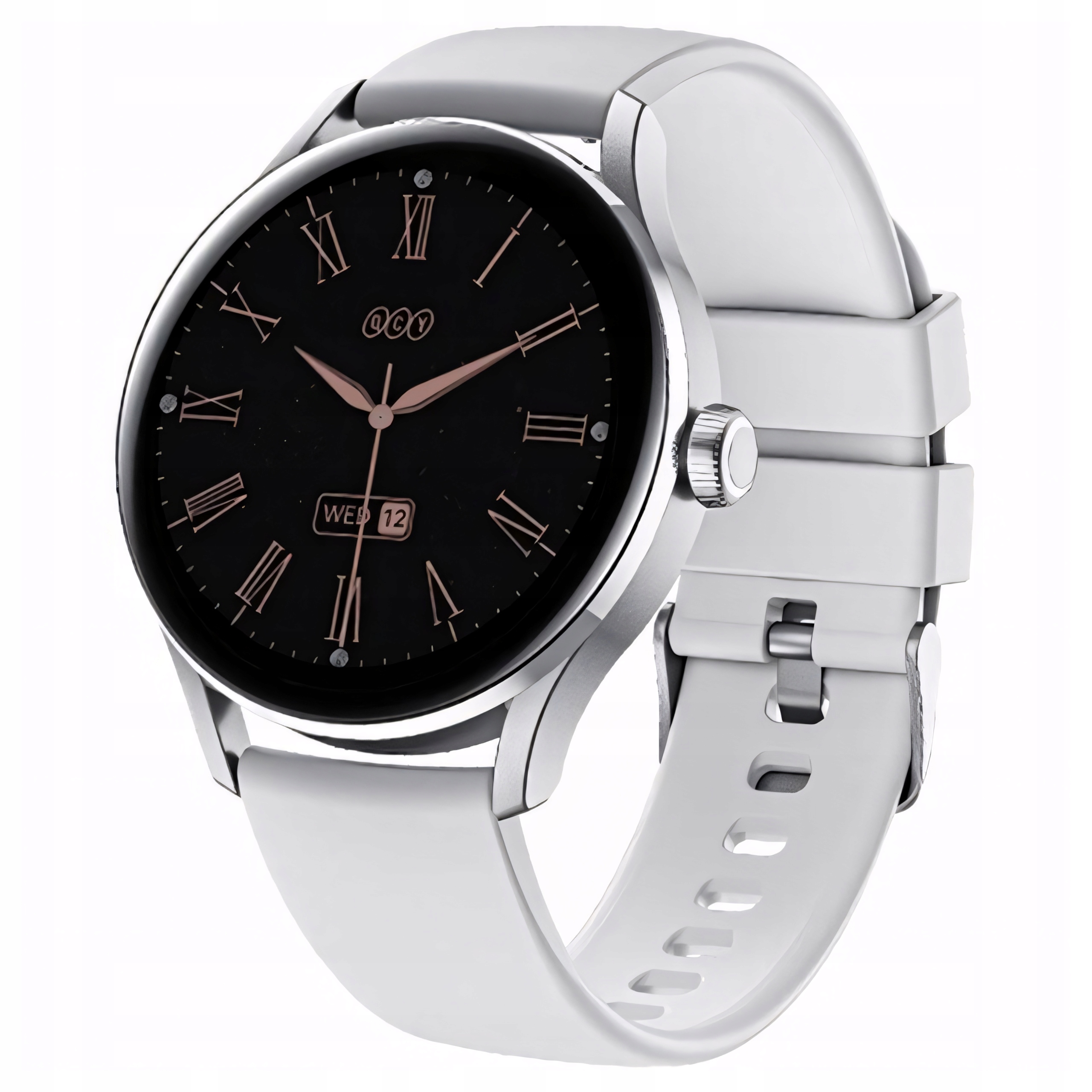 Qcy Elite Gold Športové hodinky Smartwatch Vodotesné IPX8 Amoled Strieborné