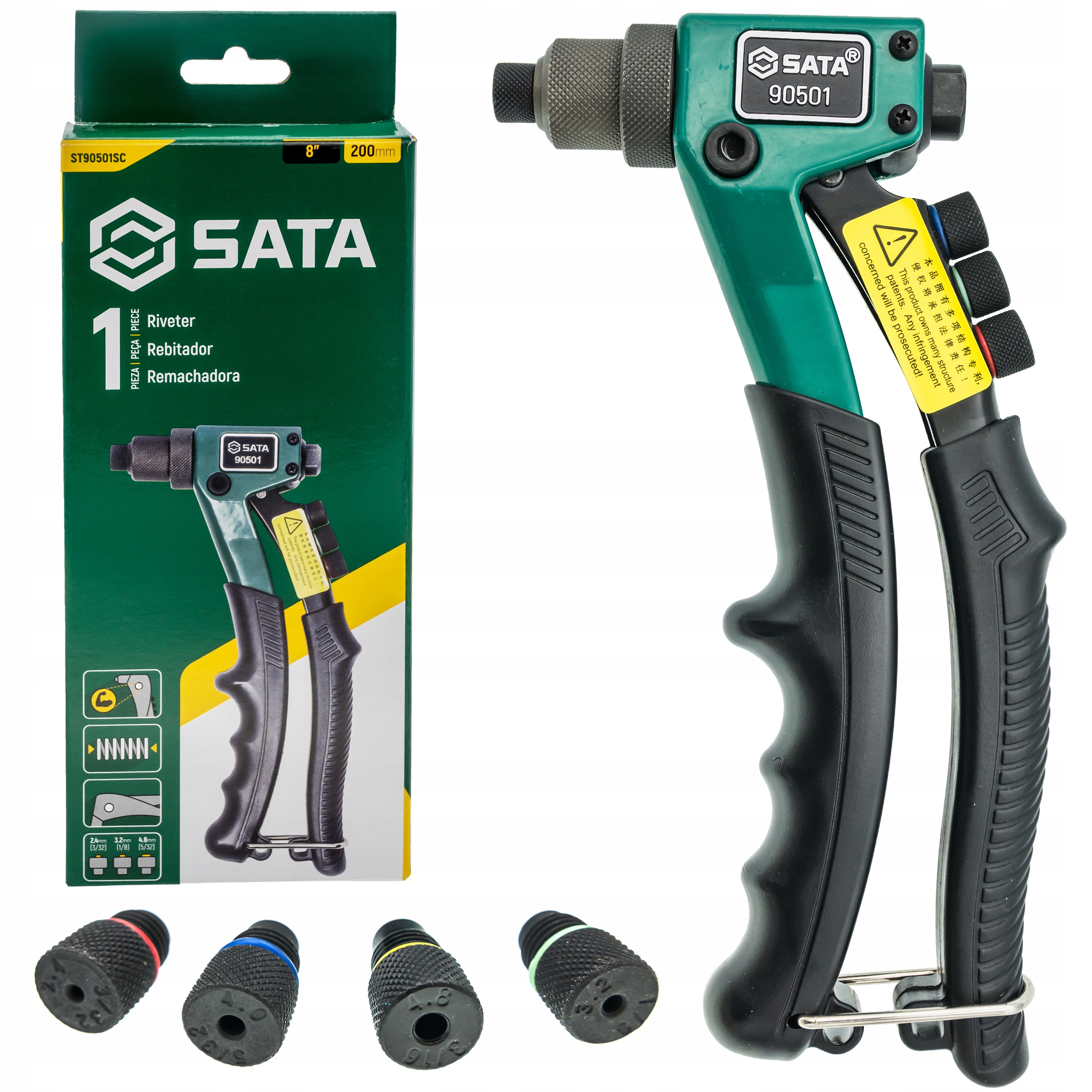 

Sata Nitownica Ręczna 8'' Końcówki 2,4-4,8mm