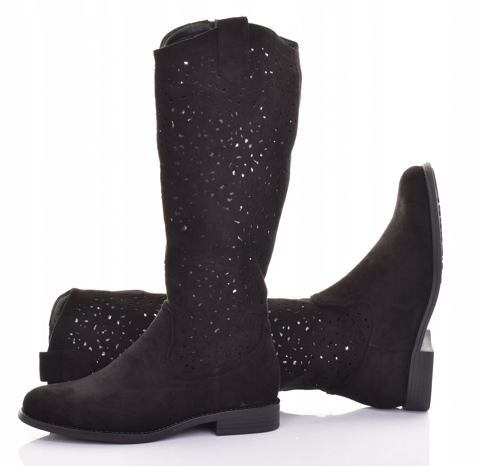 Elegantní Dámské Semišové Kozačky Před Kolena