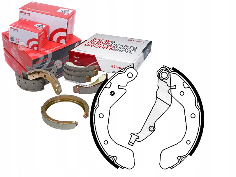 10 514/RS5 - ТОРМОЗНЫЕ КОЛОДКИ BREMBO. ЗАДНИЙ CHEVROLET AVEO,