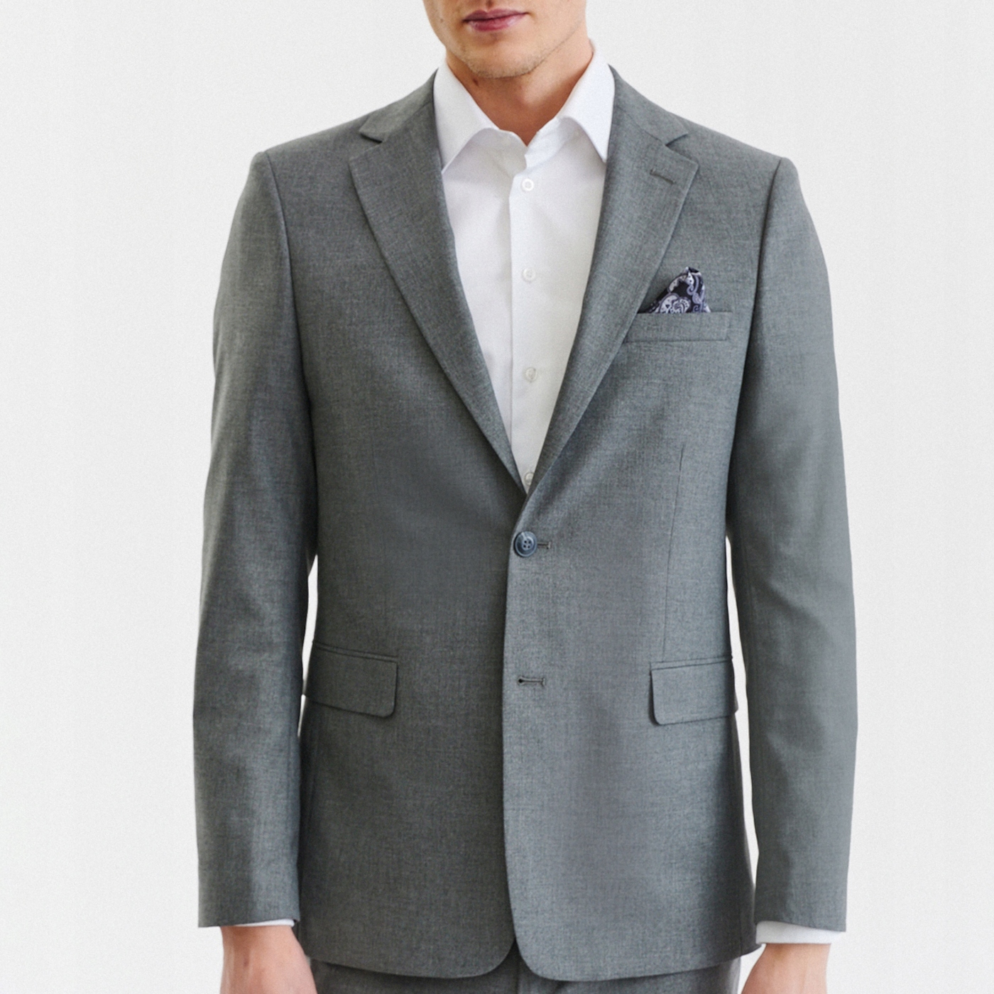 Šedá jednořadá sako bunda Pako Lorente 176/58