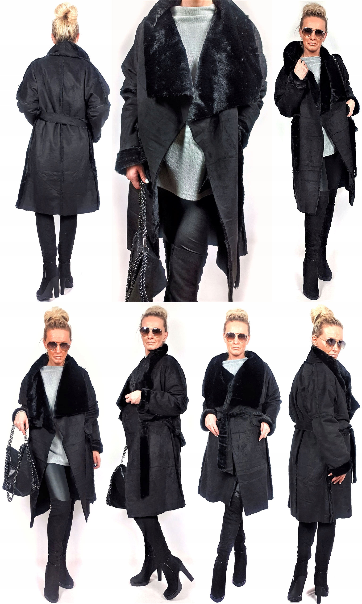 

Płaszczyk Futerko Eko Kożuch Zimowy Futro Luxury