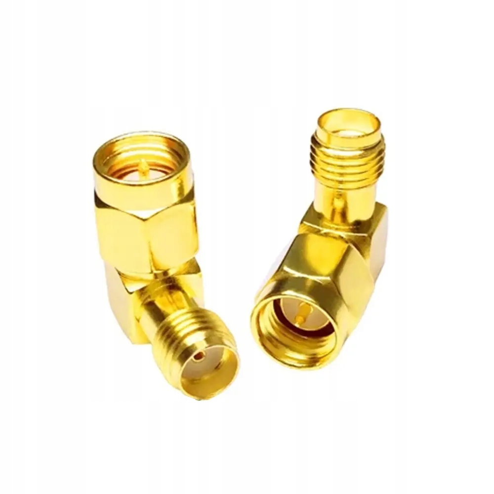 Adapter GSM wtyk SMA / gniazdo SMA 90st. Złącza wtyk SMA R/P
