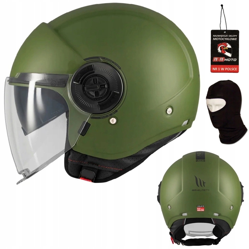 Kask motocyklowy Mt Viale Sv S Solid Matt Green Gratisy
