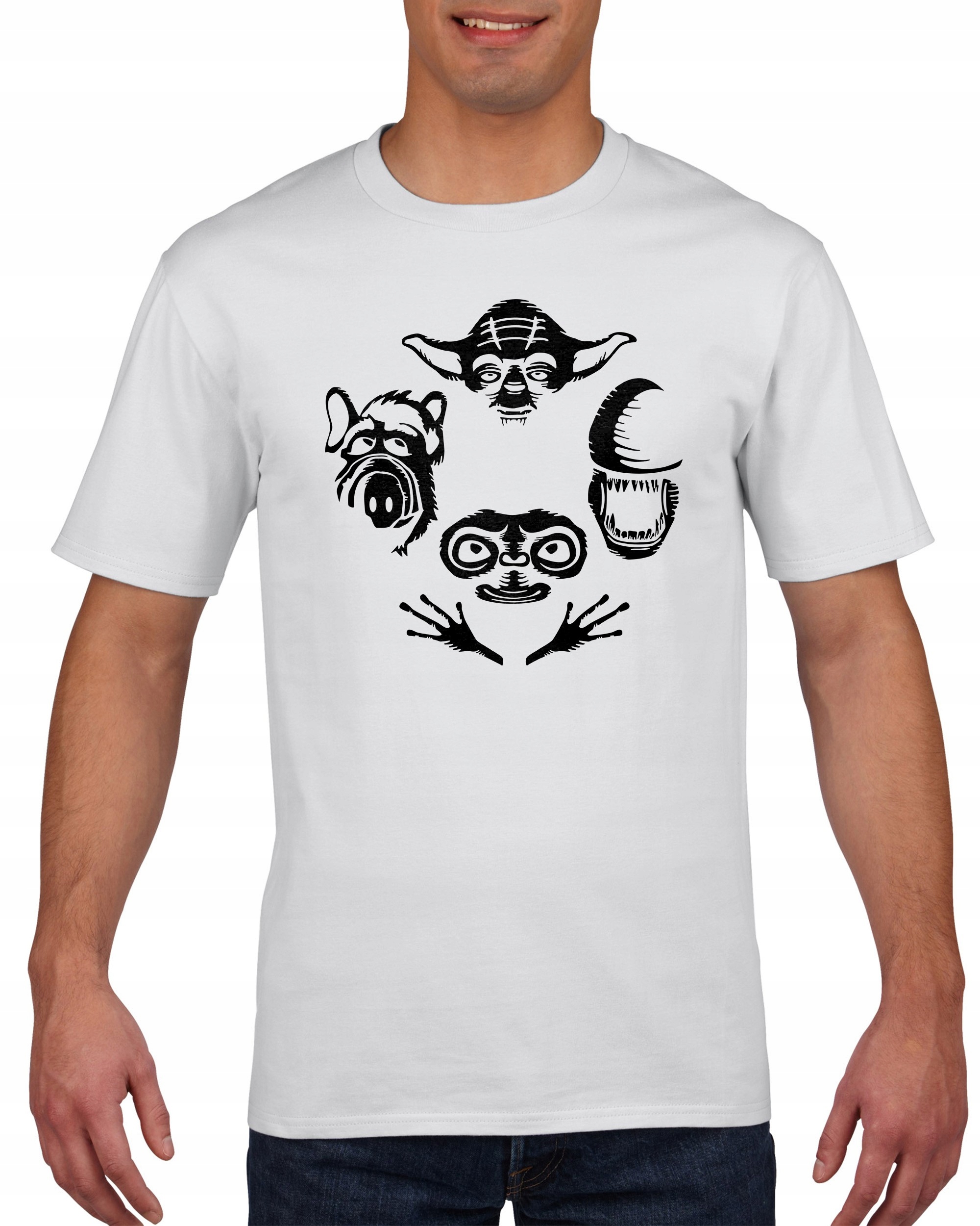 

Koszulka męska Alf Et Yoda Obcy Geek Rhapsody XL