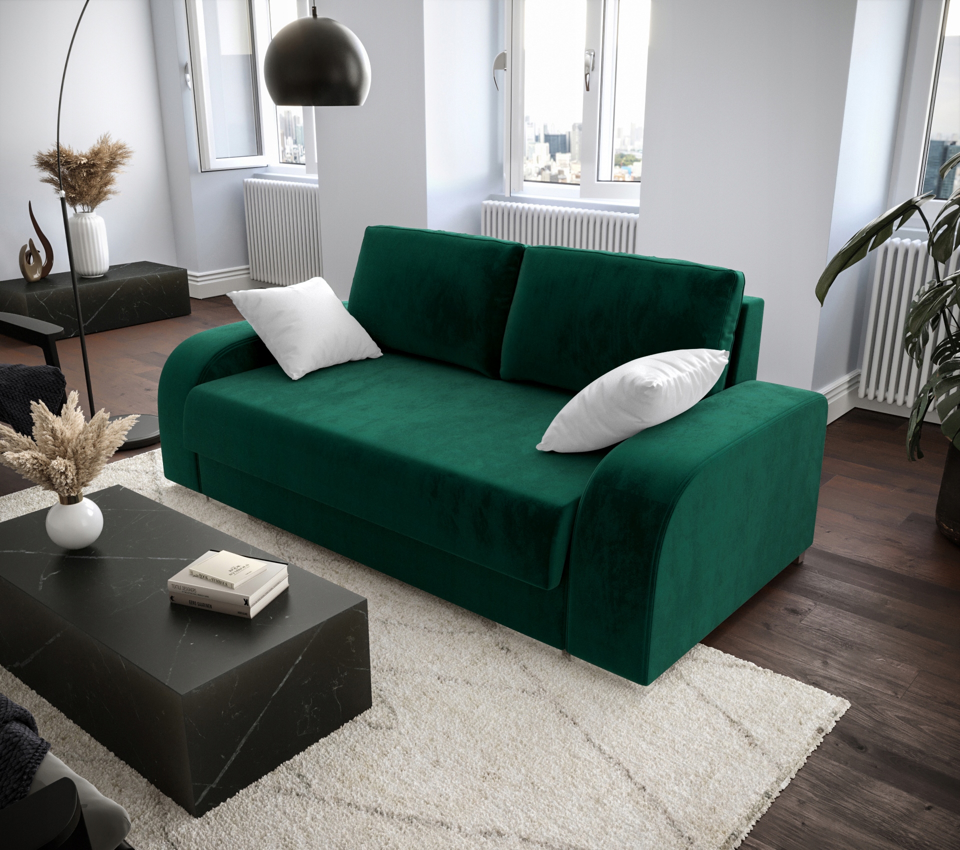 Rozkládací pohovka do obývacího pokoje 180 KS07 O-sofa úložný prostor na Povlečení