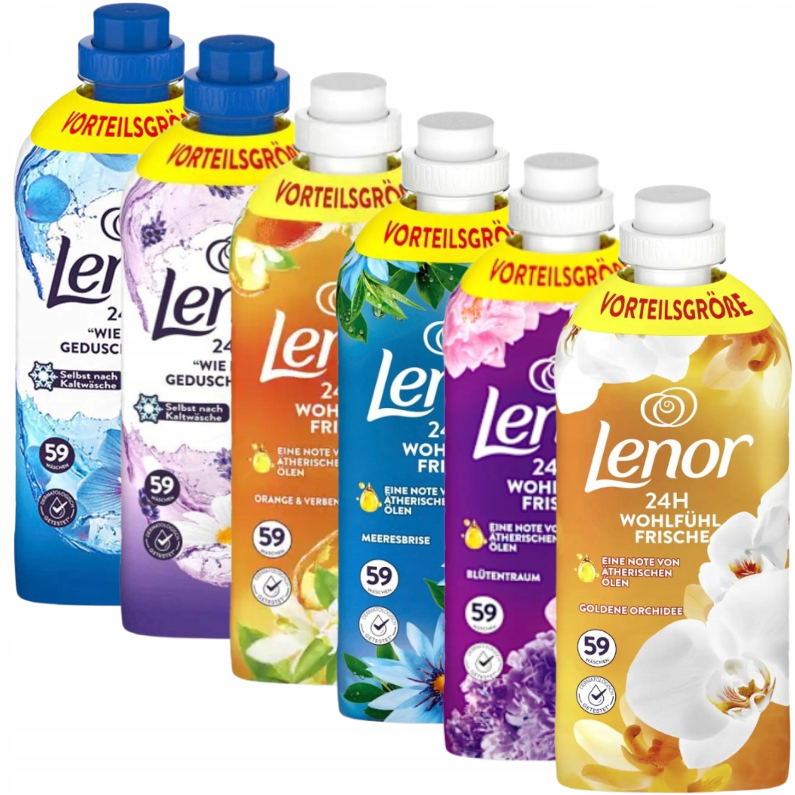 Lenor XL zestaw 6x perfumowany płyn do płukania 1239ml Perfume Therapy MIX