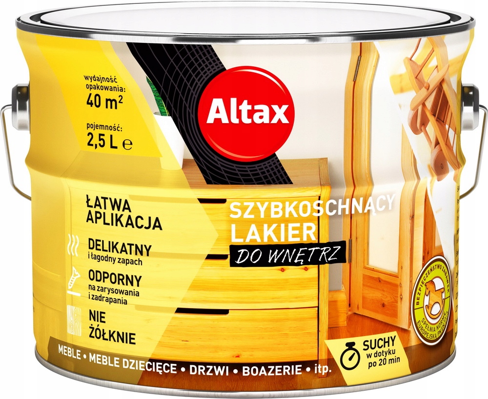 

Altax Szybkoschnący Lakier Do Wnętrz 2,5L Półmat
