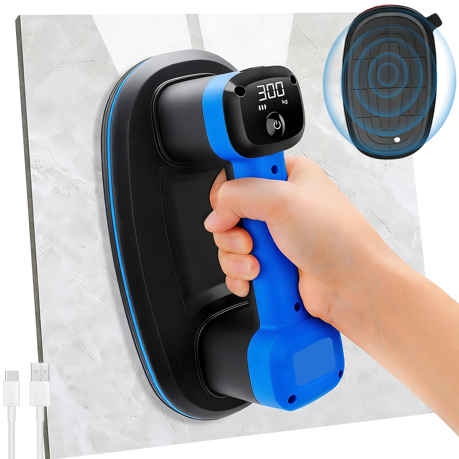 Uchwyt Elektryczna Automatyczna Przyssawka Do Płytek Gresu Próżniowa 300KG