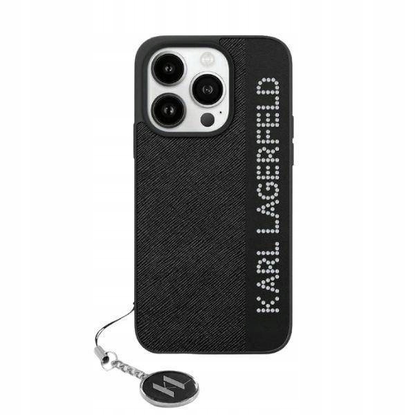Pouzdro Karl Lagerfeld Saffiano pro iPhone 15 Pro Max černé