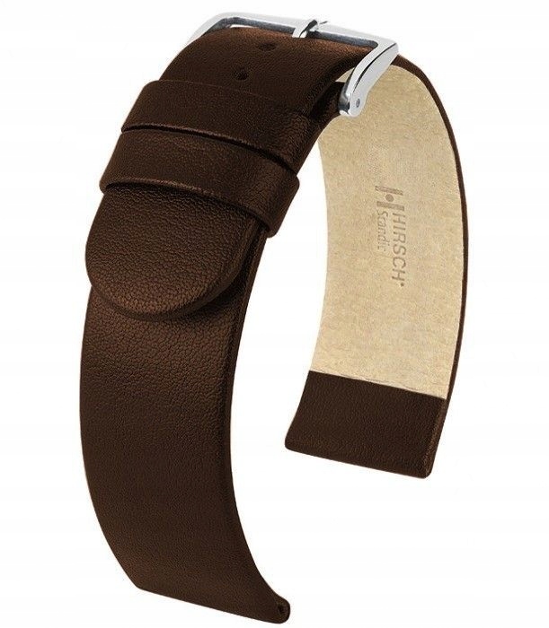Hnědý kožený opasek 18 mm Hirsch Scandic 17872010-2-18 (L)