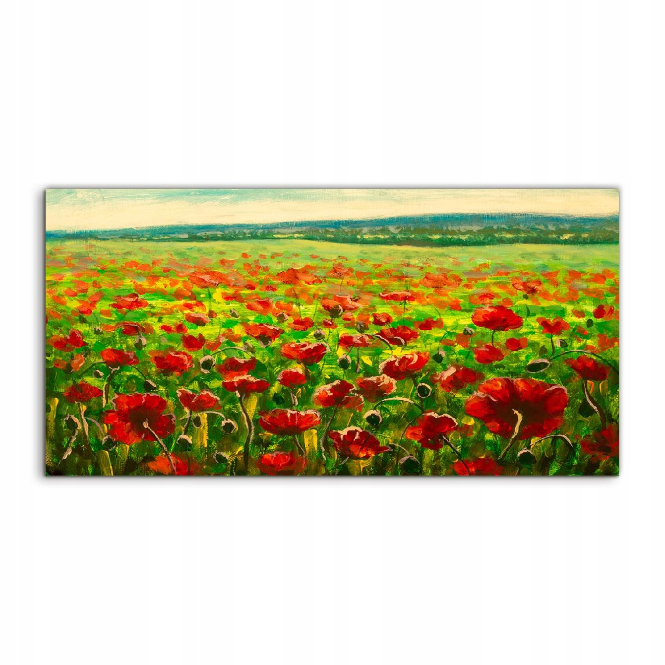 

Fotoobraz 140x70 wiszący Pole Maki Zachód Słońca