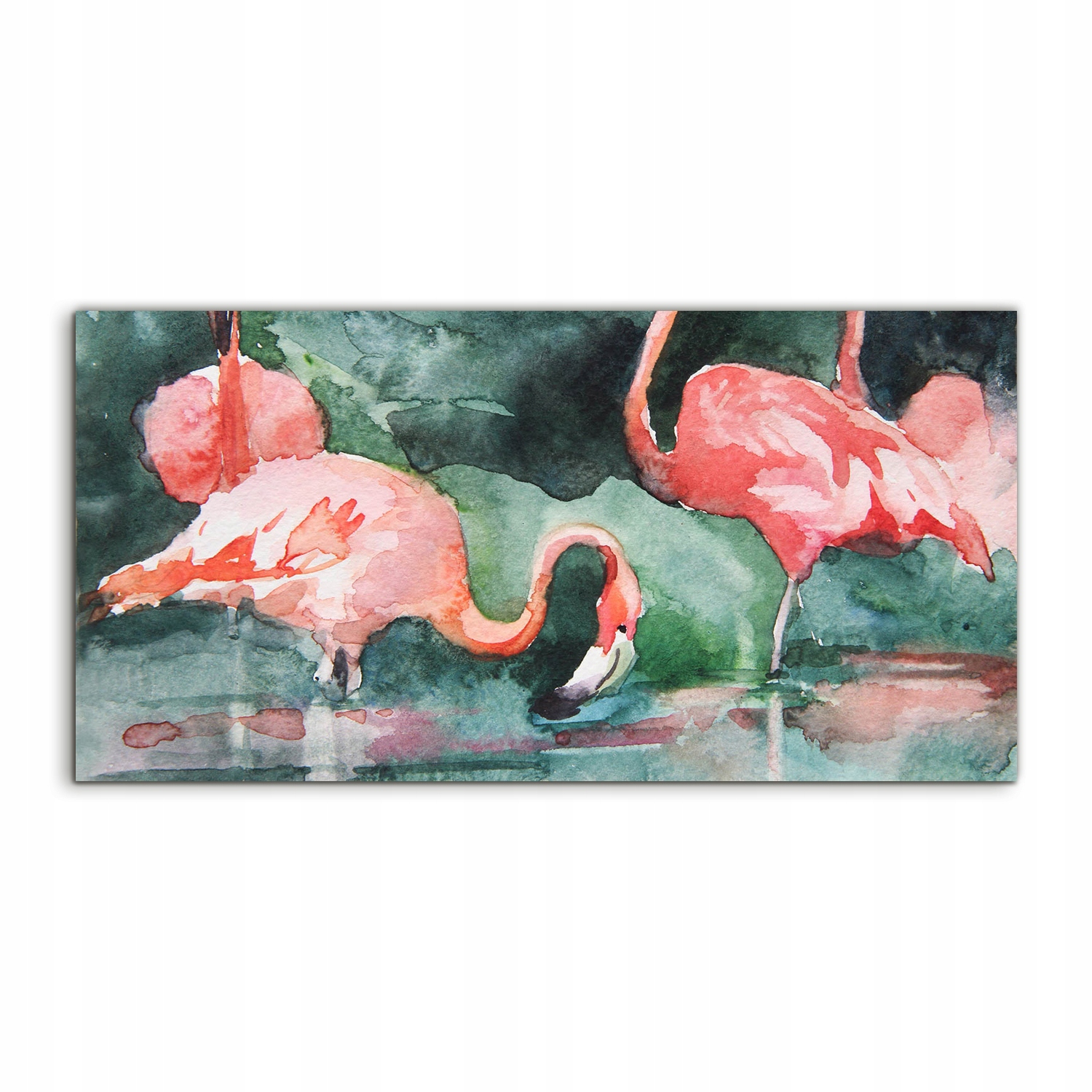 

Fotoobraz 140x70 z grafiką Flamingi Krajobraz Woda