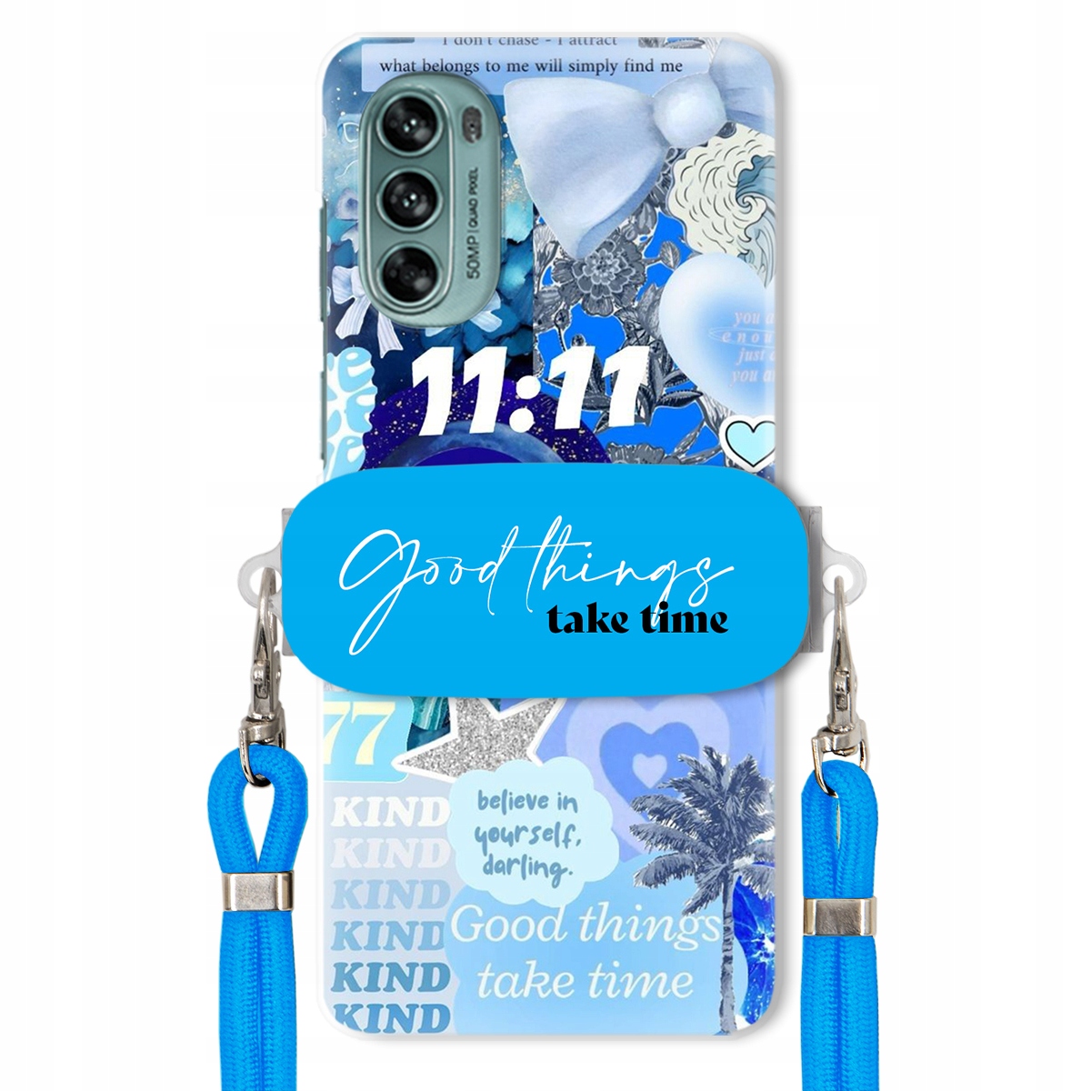 Puzdro pre Motorola G62 5G Držiak Crossbody vodítko Good Things Sea Lata