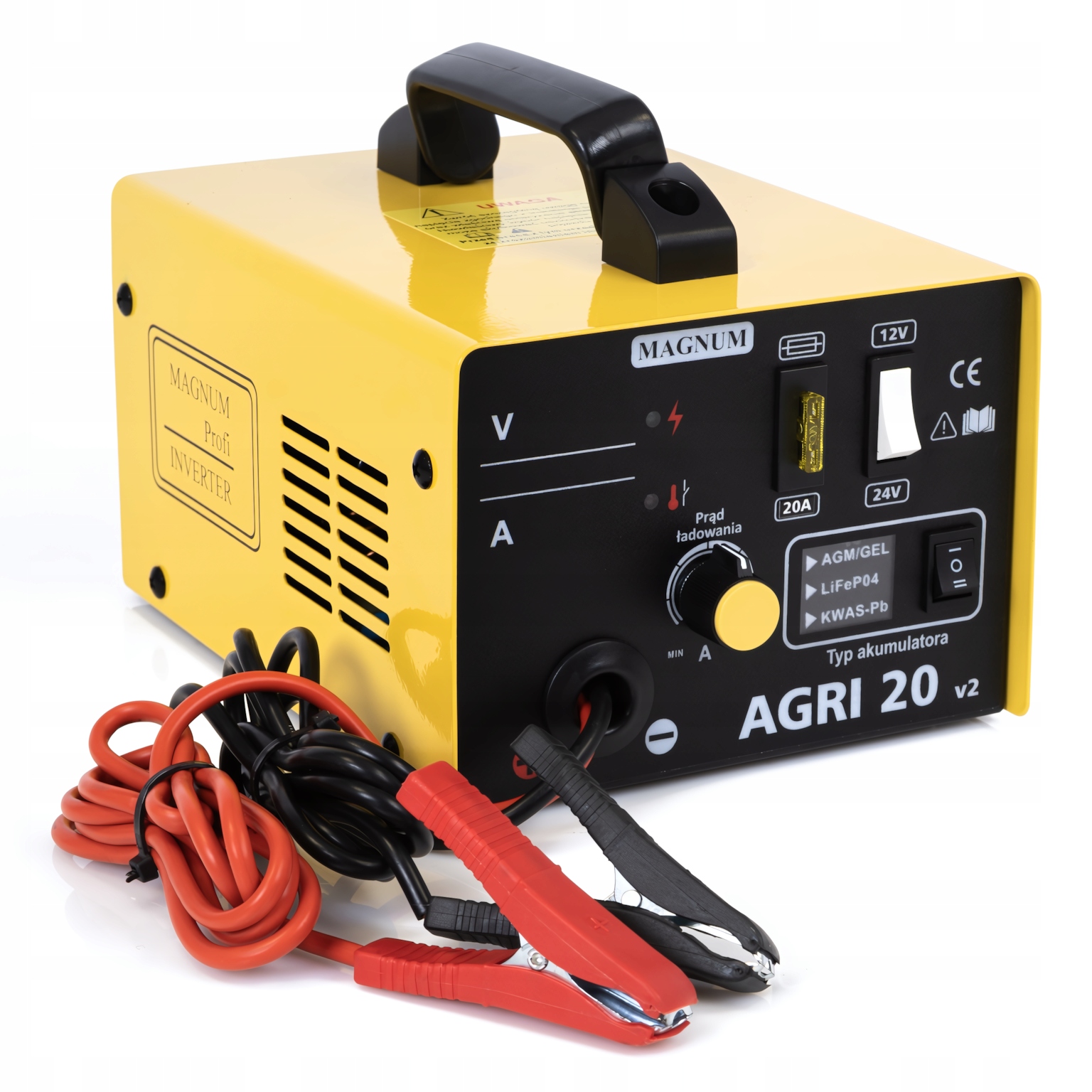 Automobilový Usmerňovač Magnum Agri 20 V2 Nabíjačka 12V 24V Agm Gel LIFEPO4