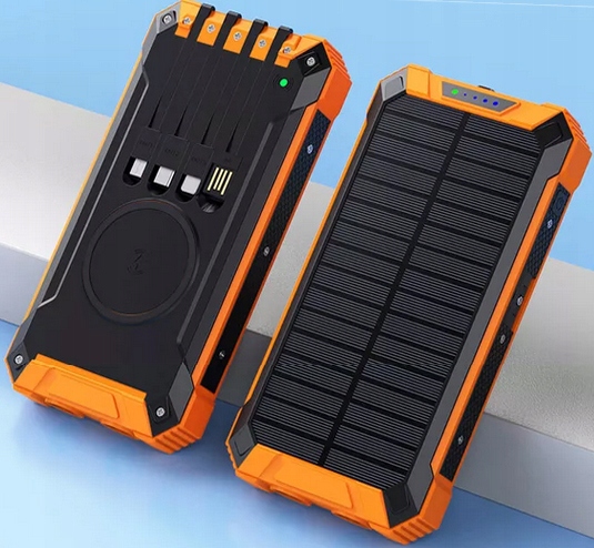 Powerbank Solarny Indukcja Solar 6x Usb Latarka 2xLED 30000mAh Power Bank