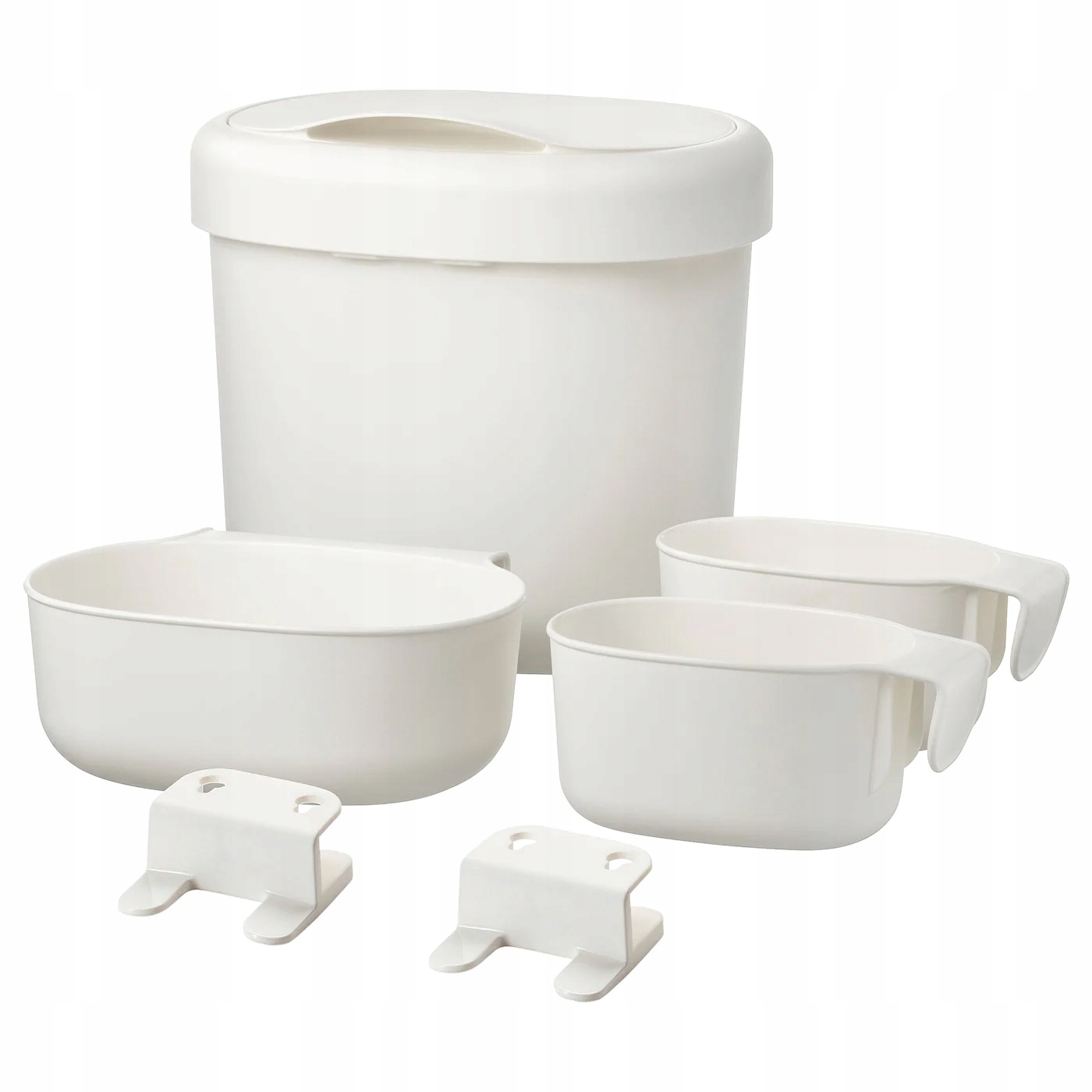 

Ikea Onsklig 4 kosze zawieszane na przewijak białe