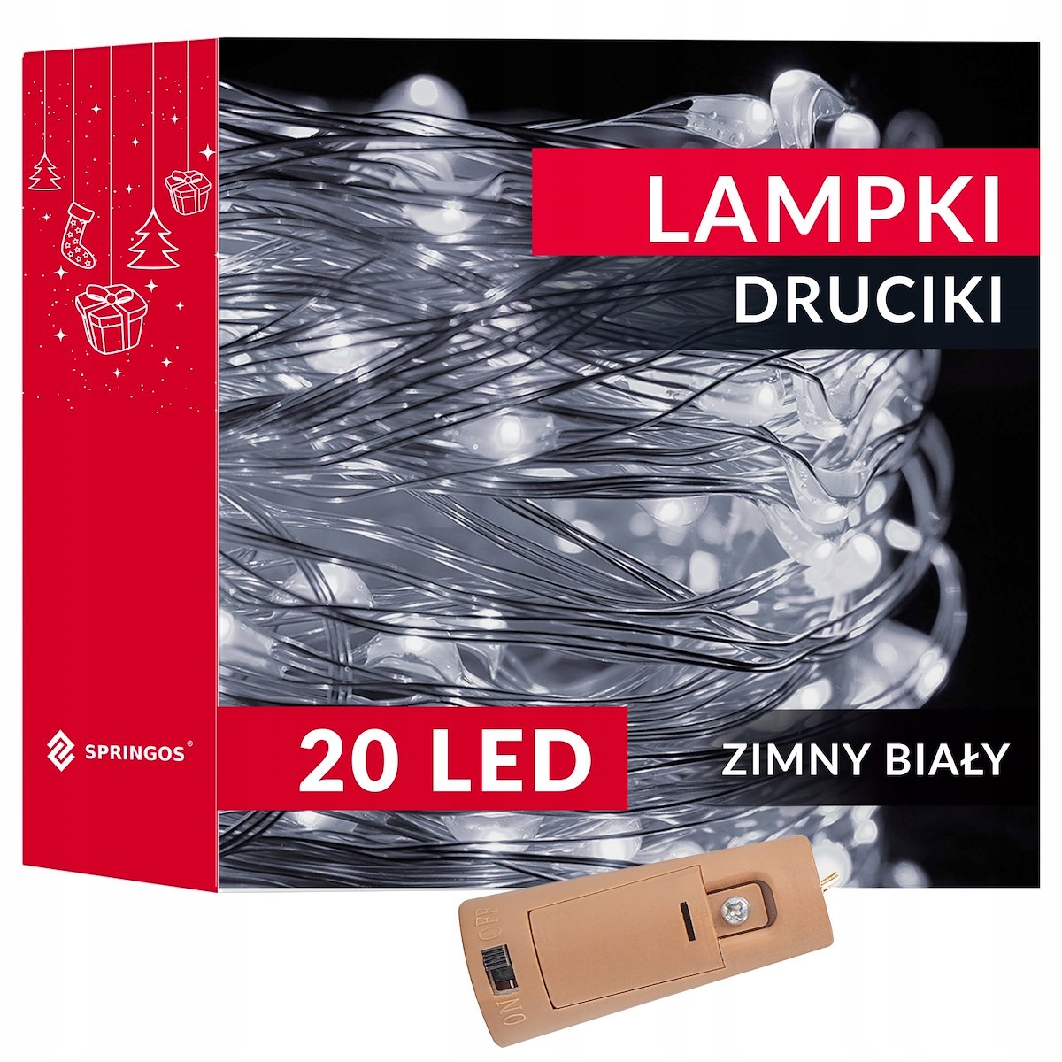 

Lampki 20LED Druciki Korek Do Butelki Na Baterie
