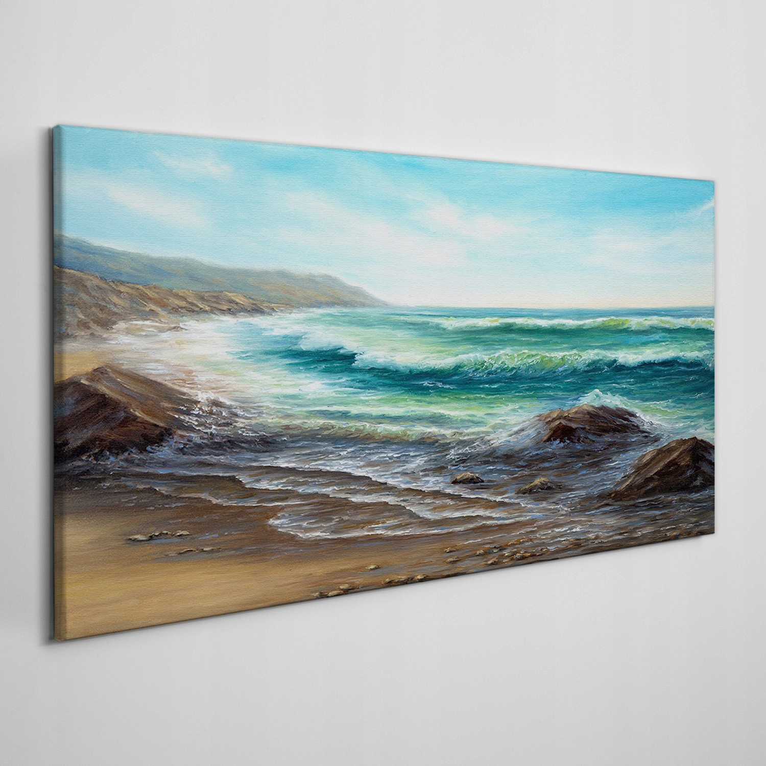 

Foto-obraz na ramie płótno Wybrzeże fale 120x60 cm