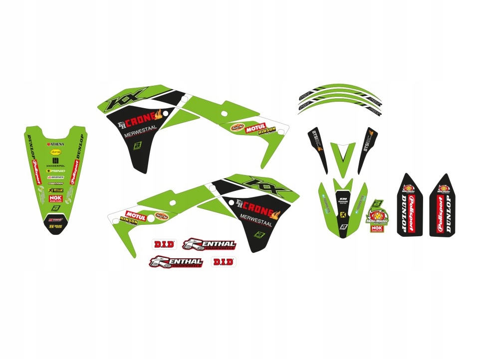 Blackbird Sada Nálepiek (oklein) Kawasaki Kx 250F '17-'20 Replika Kawasa