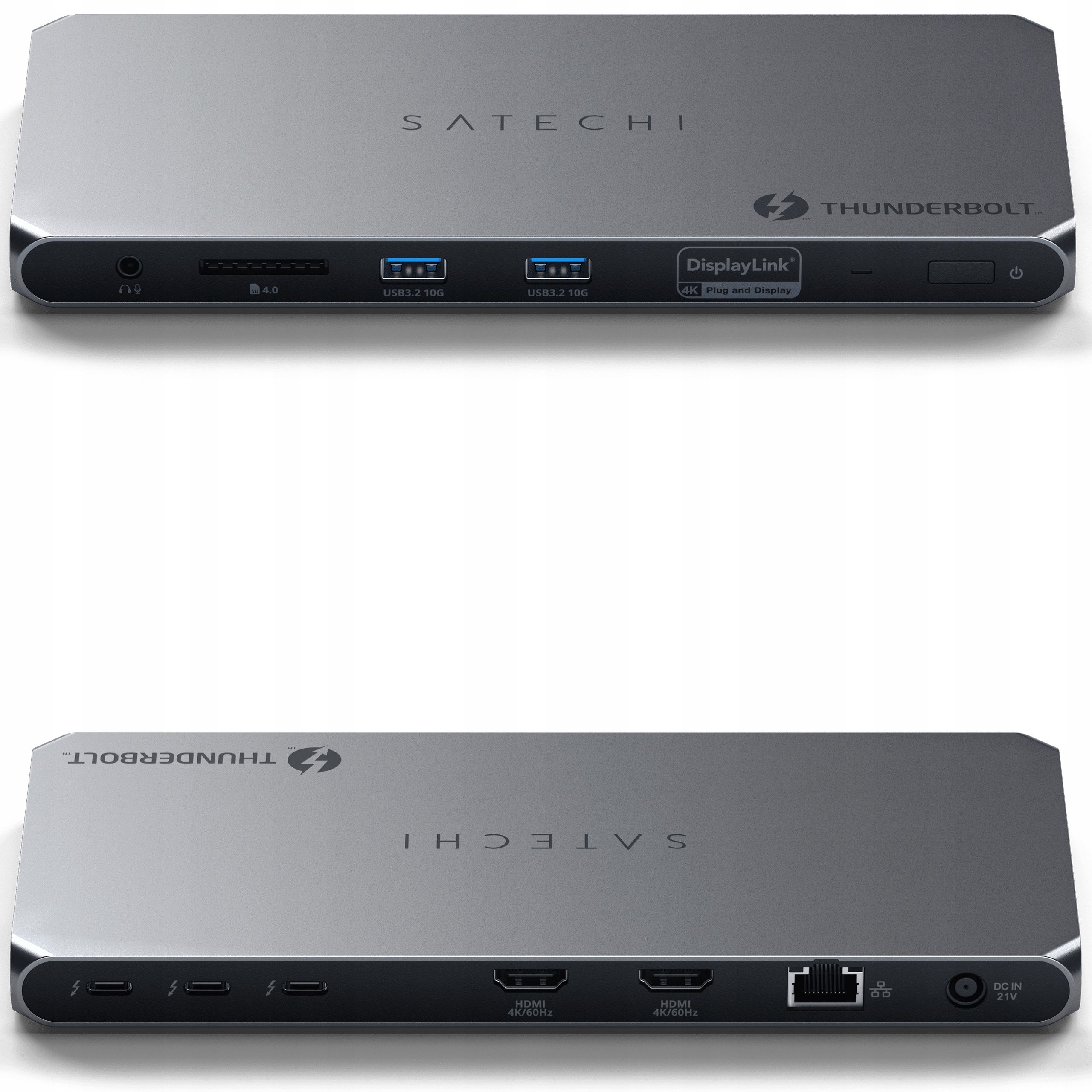 Satechi TB4 Dokovací stanice Thunderbolt 4 3.5 mm Audio Usb-a Hdmi Ethernet