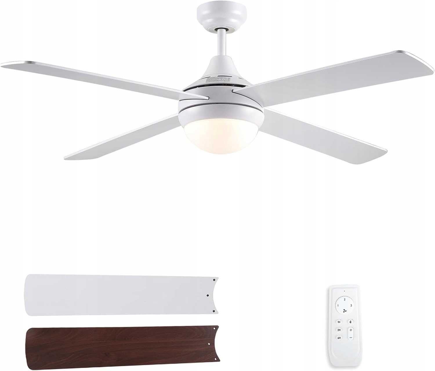 Stropný Ventilátor S Led Osvetlením 48-1055 48'' S Tichým Diaľkovým Ovládaním