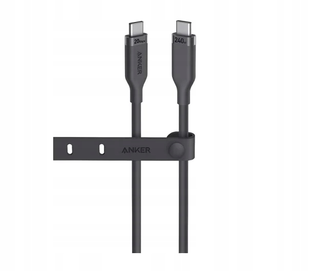 Kabel Usb C Anker 310 Bio-TPE 0,9m 240W Czarny obraz 4K przy 60Hz do 20Gb/s