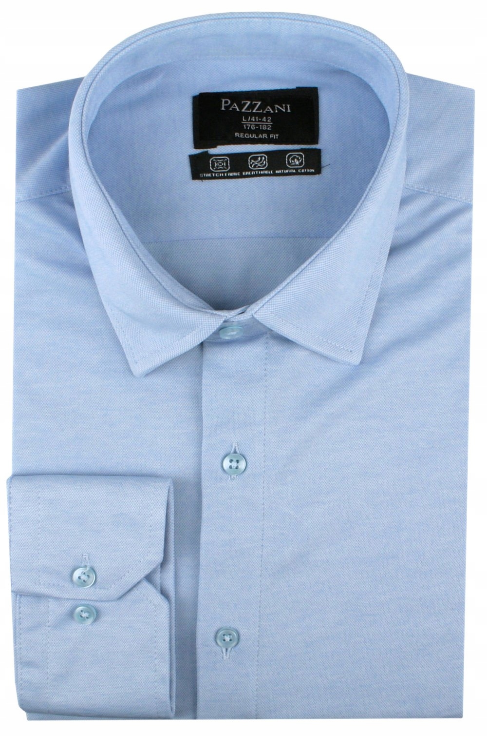 Košile z pletené tkaniny jednoduchý Střih modrá 40/176-182