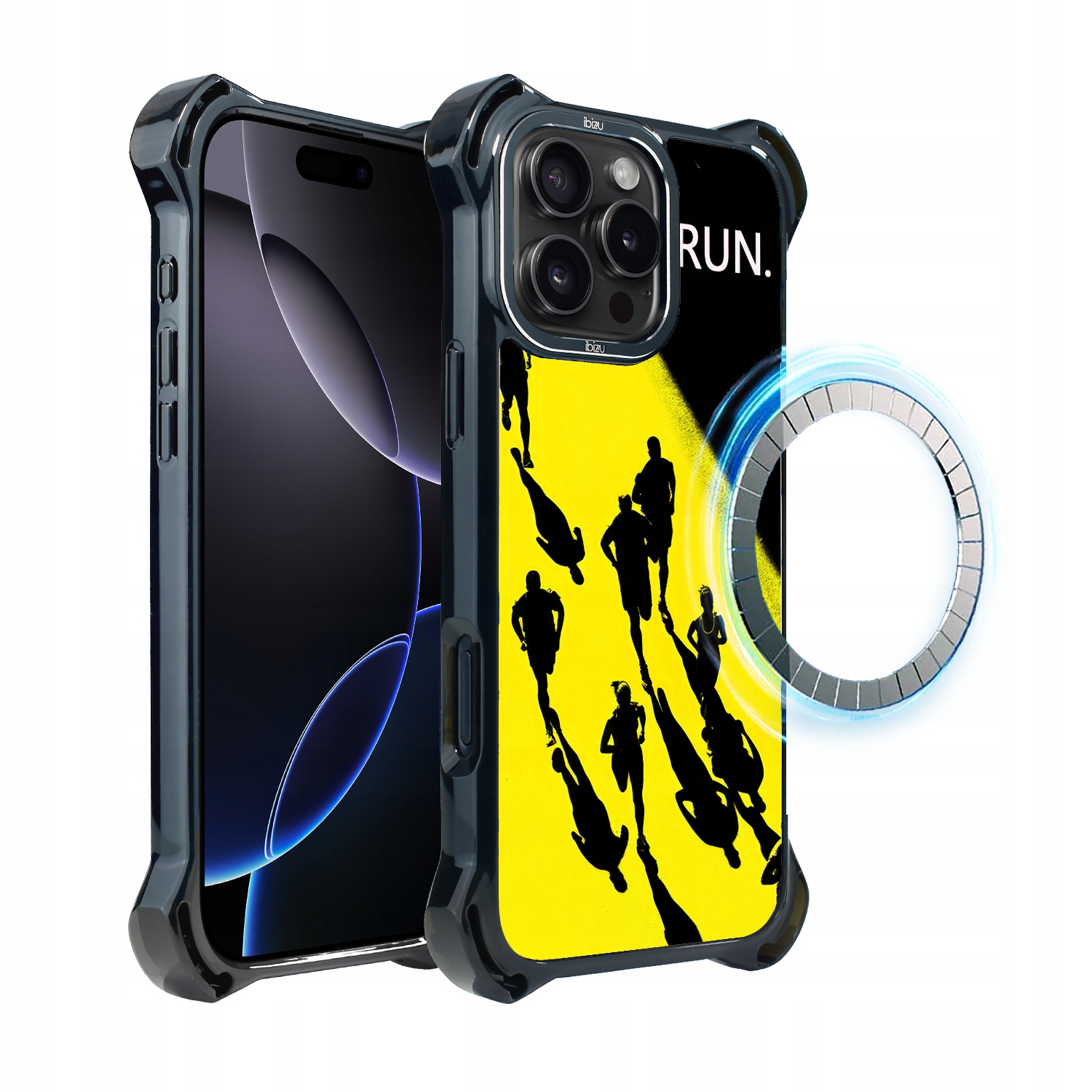 Pouzdro pro iPhone 16 Pro Ibizu DropGuard Ultra s MagSafe, Běh mistrů