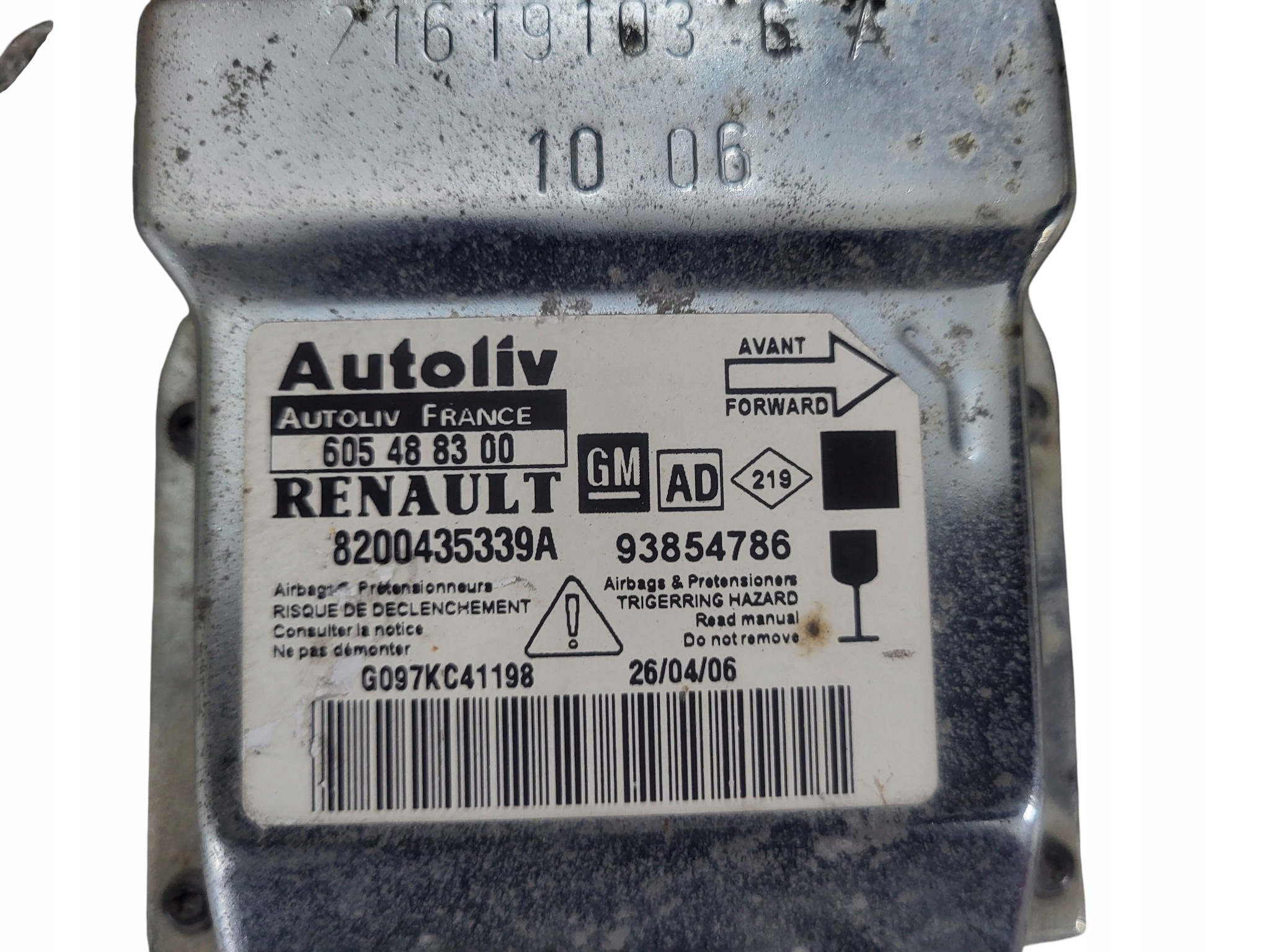 SENSOR modulo airbag airbag RENAULT TRAFIC II 8200435339A