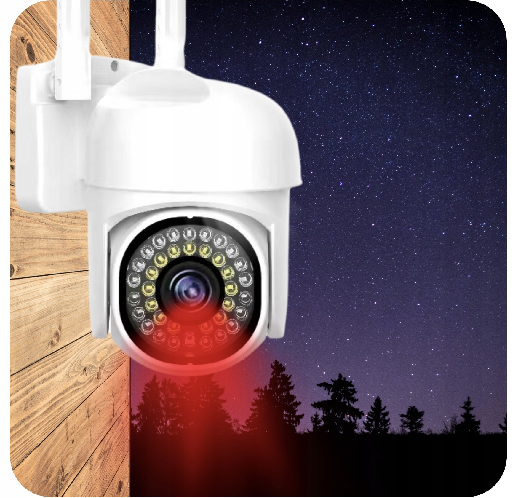 OBROTOWA BEZPRZEWODOWA KAMERA WiFi 5MPX QUADHD ZEWNĘTRZNA MONITORING SD Stan opakowania oryginalne