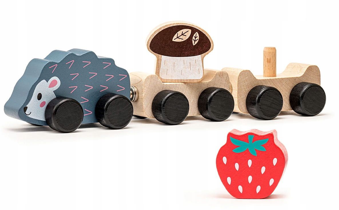 DREWNIANA ZABAWKA MĄDRY JEŻ