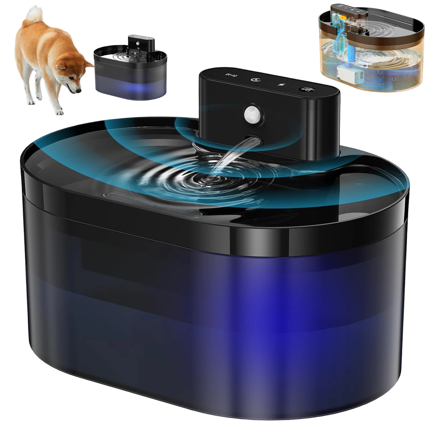 Levně Automatická napáječka Fontána pro kočky Psa 3 režimy Čistící filtr