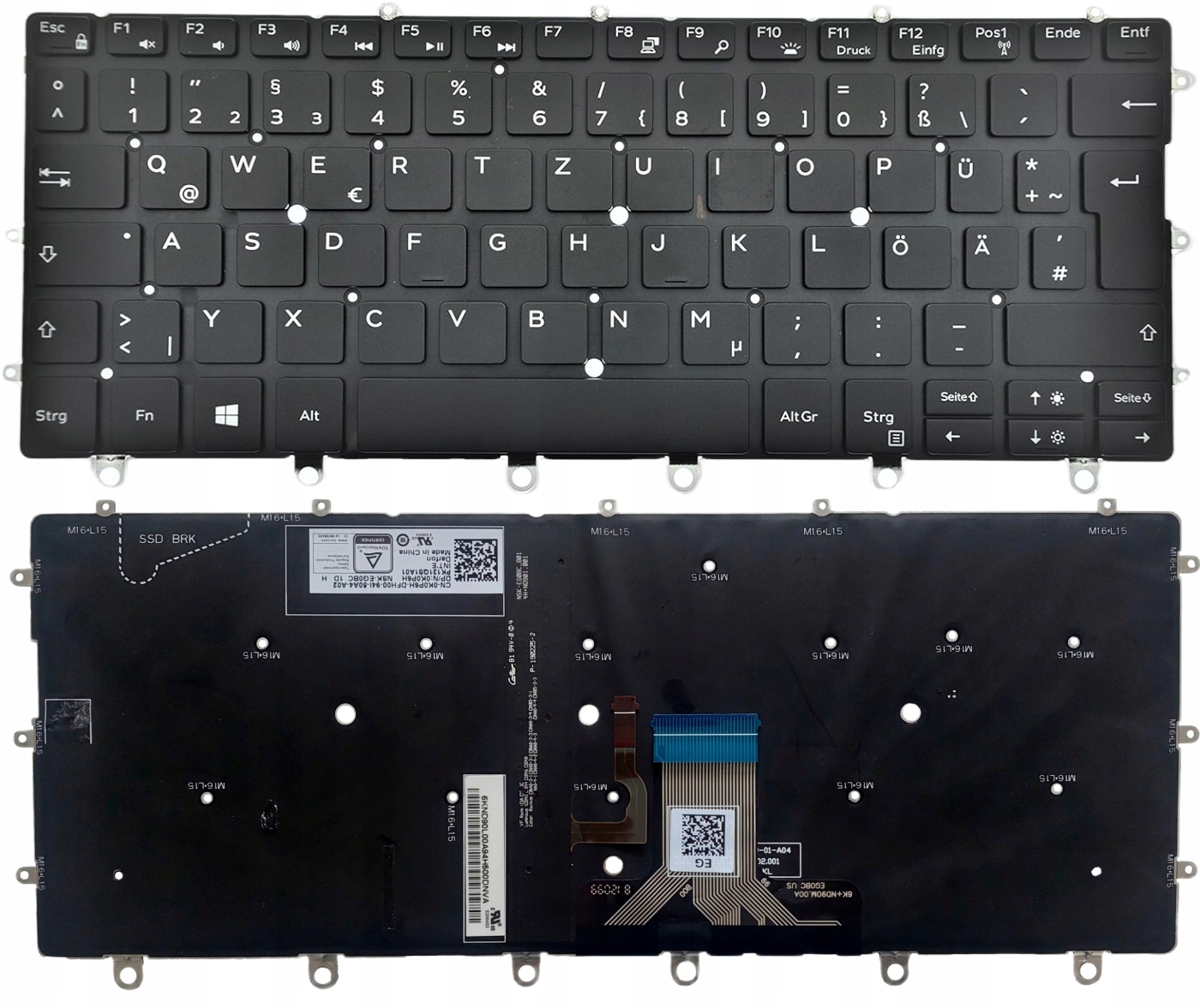 Nová Klávesnice Pro Notebook Dell Xps 13 9365 Podsvícená Led Originál Pl