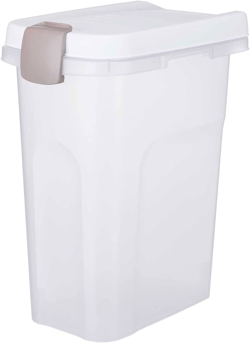 Levně Zásobník na krmivo, 15 l/22 × 41 × 33 cm, průhledný/bílý