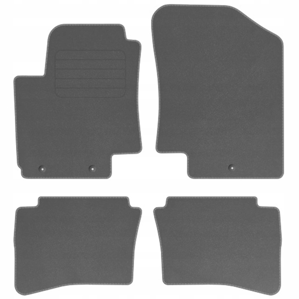 Hyundai i20 12-15 Velurové koberce Comfort Šedé