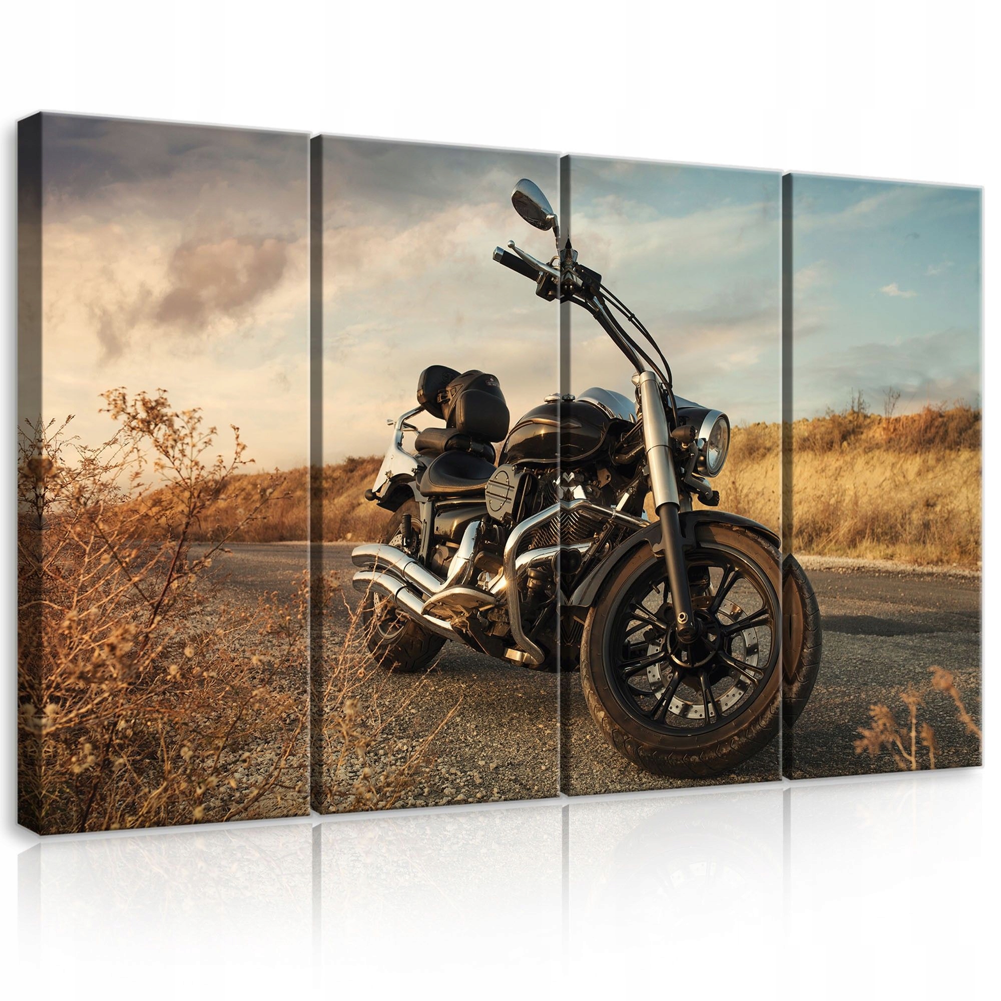 Obraz 120x80 Motocykel cesta sloboda cestovanie jeseň západ slnka chopper