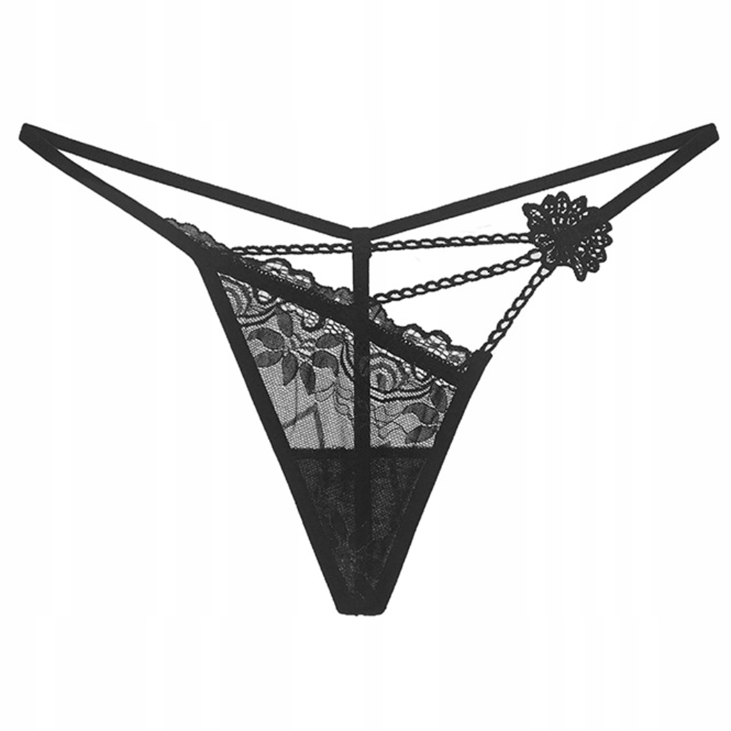 

Stringi damskie majtki Koronkowe paseczki kwiat