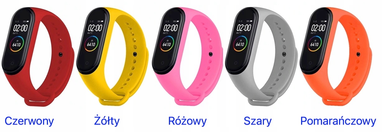ZESTAW 5 SZTUK OPASKA DO XIAOMI MI BAND 3 4 PASEK EAN (GTIN) 5905172639377