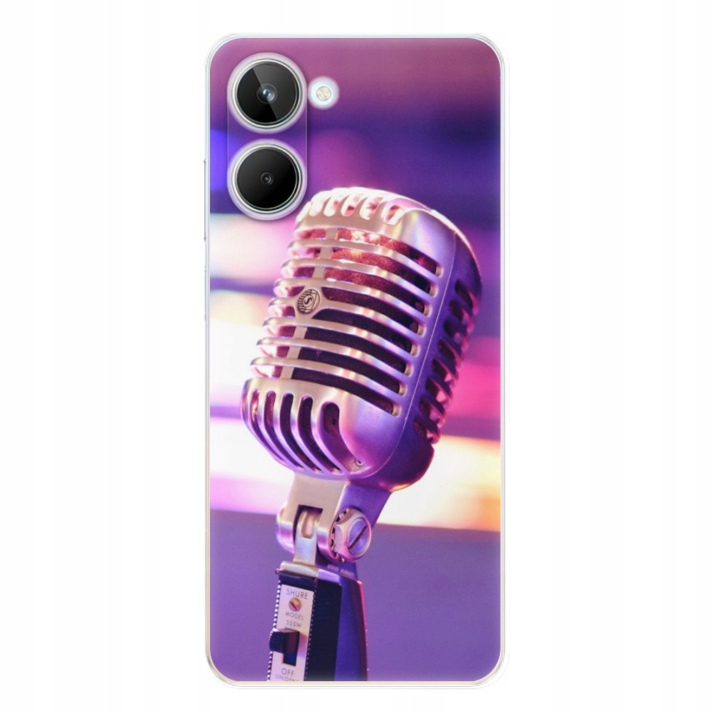 Silikonowe etui iSaprio Vintage Microphone do Realme 10