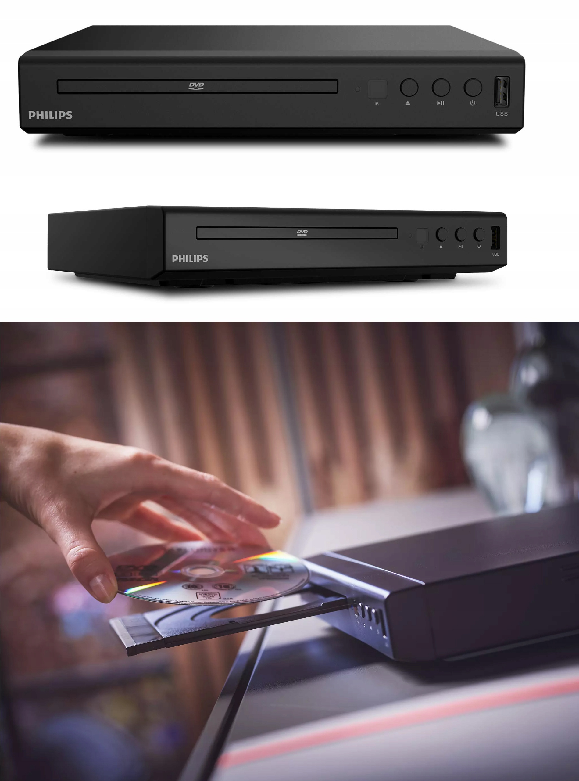 Odtwarzacz DVD Philips TAEP200 USB CD MP3 DivX CD-R/CD-RW USB EAN (GTIN) 4895229104440