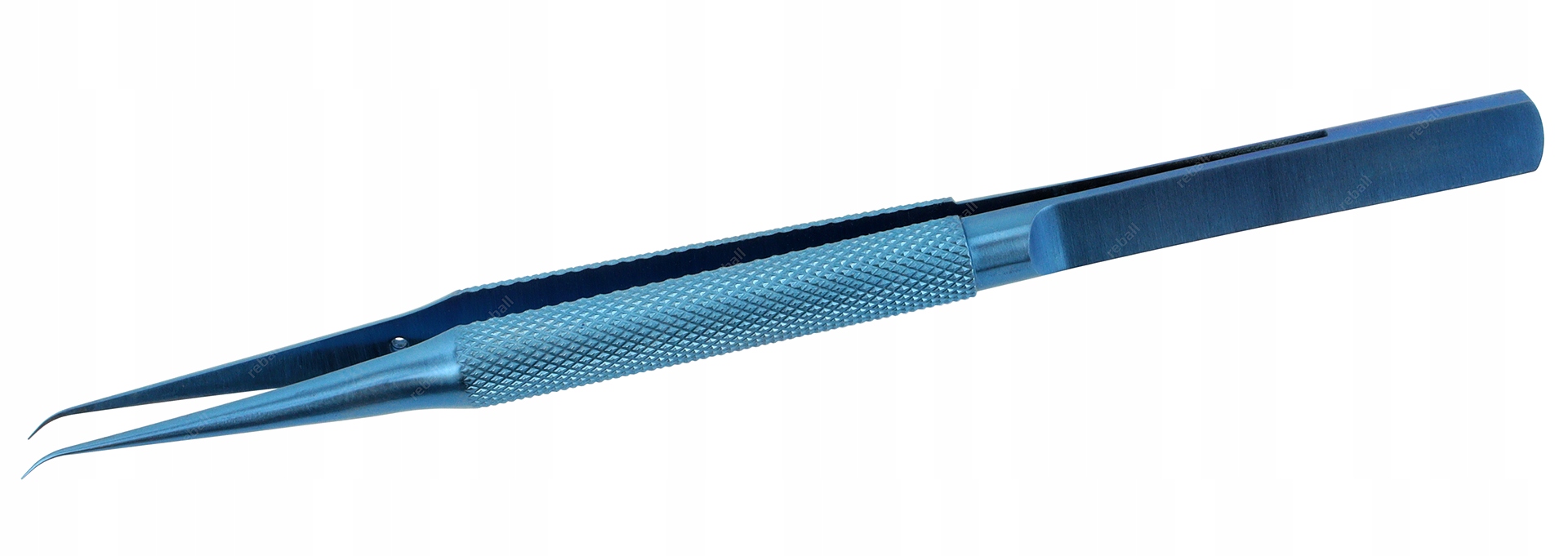 Zakrivená Titánová Presná Pinzeta Drážky BT-15