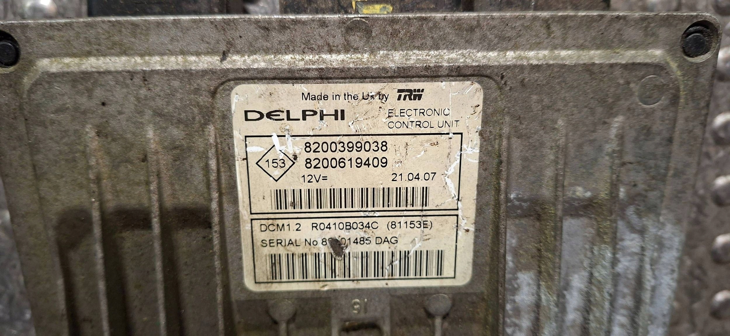 computer R0410B034C 8200399038 8200619409 RENAULT CLIO III 1.5 DCI