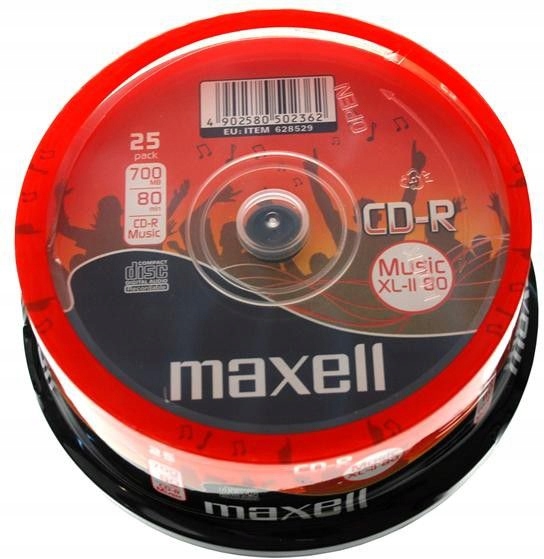 Maxell Cd-r 700 Mb 52x 25 sztuk (628529.40)