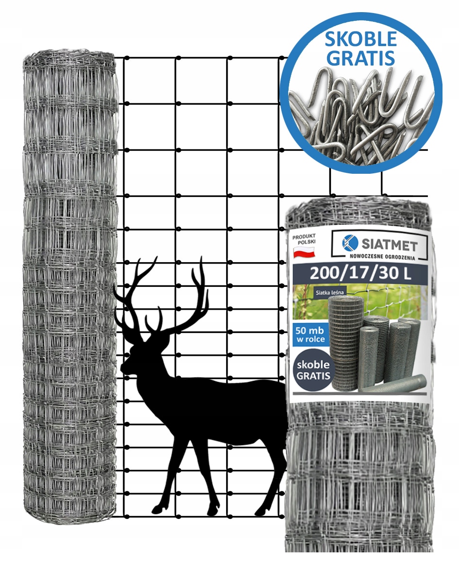 Siatka ogrodzeniowa leśna Na Lisy 200/17/30 L 50 m
