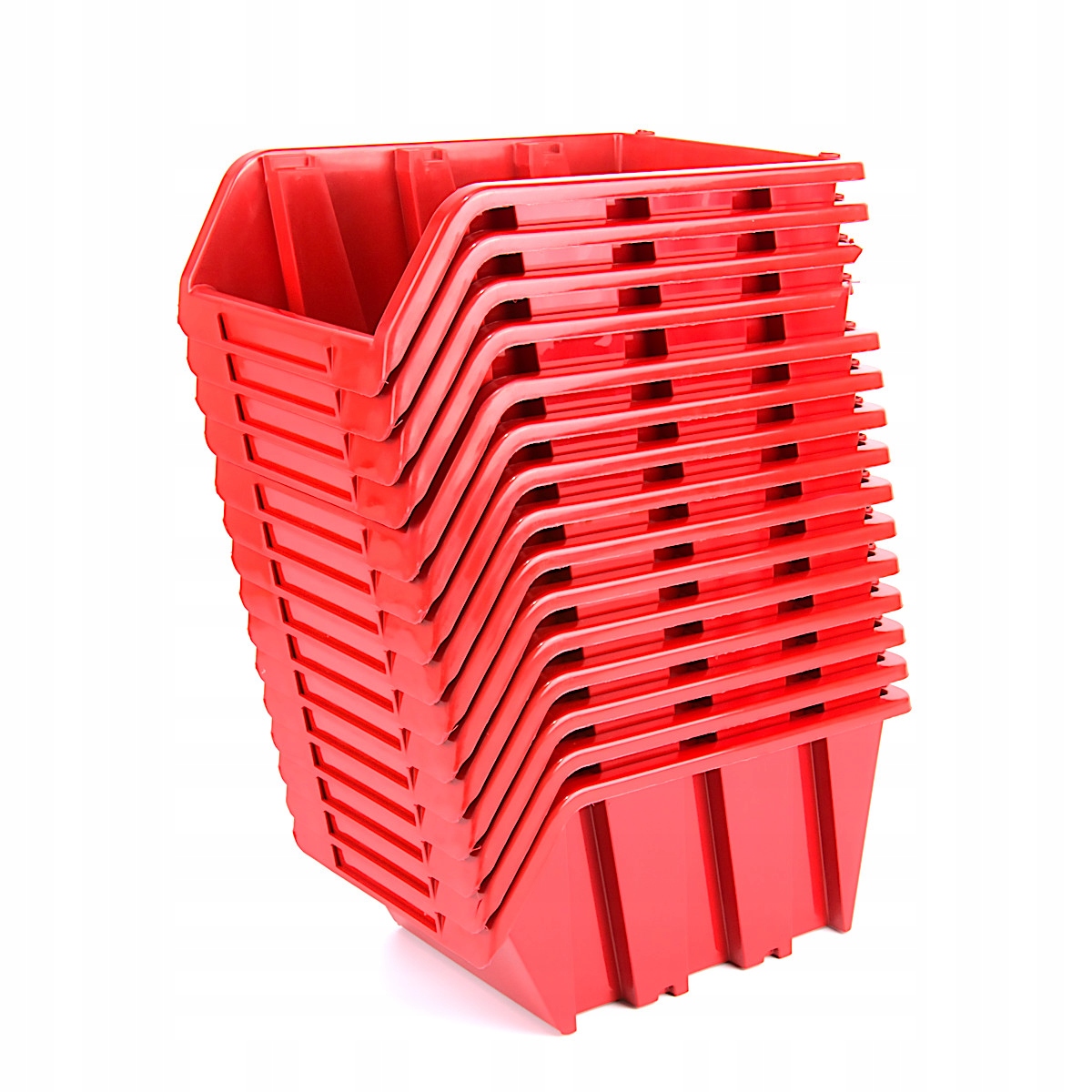 20x Kuweta Narzędziowa Pojemnik Magazynowy Otwarty 15x10x70 Czerwony